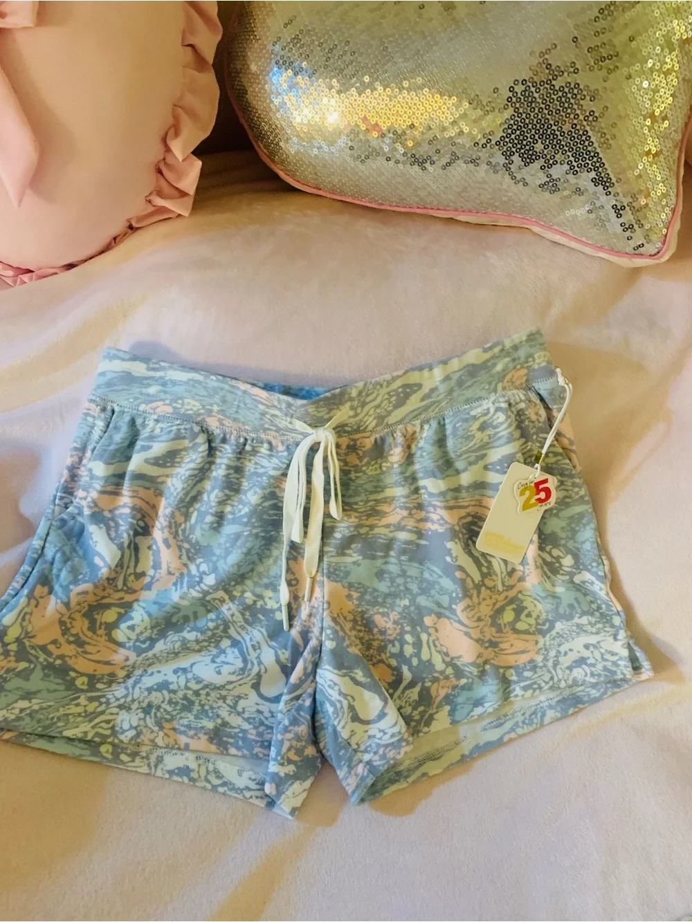 Loungewear Matching Set  PJ Salvage Pastel Pink & Blue Positive Energy Comfy SZM - Picture 8 of 11